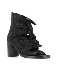 Черные кожаные ботильоны с вырезом от Kitx