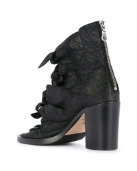 Черные кожаные ботильоны с вырезом от Kitx