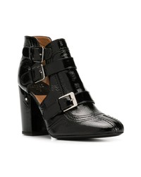 Черные кожаные ботильоны с вырезом от Laurence Dacade