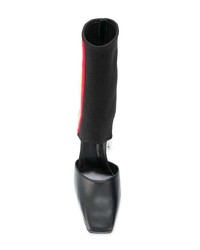 Черные кожаные ботильоны с вырезом от Palm Angels