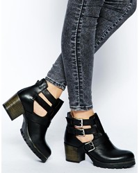 Черные кожаные ботильоны с вырезом от Carvela