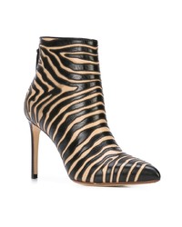 Черные кожаные ботильоны с принтом от Francesco Russo