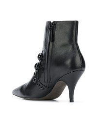 Черные кожаные ботильоны с украшением от Tory Burch