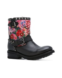 Черные кожаные ботильоны с украшением от Ash