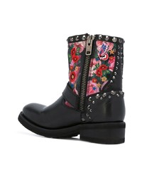 Черные кожаные ботильоны с украшением от Ash