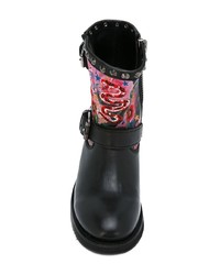 Черные кожаные ботильоны с украшением от Ash