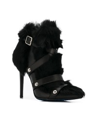 Черные кожаные ботильоны с украшением от Frankie Morello