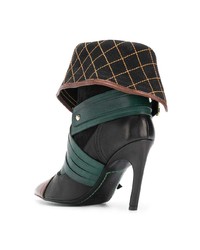 Черные кожаные ботильоны с украшением от Carven