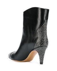 Черные кожаные ботильоны с украшением от Isabel Marant