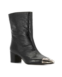 Черные кожаные ботильоны с украшением от Zadig & Voltaire