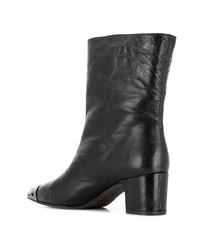 Черные кожаные ботильоны с украшением от Zadig & Voltaire