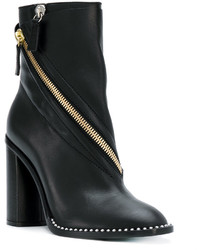 Черные кожаные ботильоны с украшением от Casadei