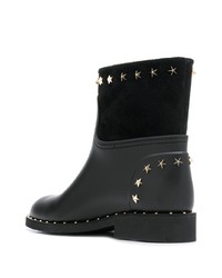 Черные кожаные ботильоны с шипами от Philipp Plein