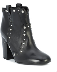 Черные кожаные ботильоны с шипами от Laurence Dacade
