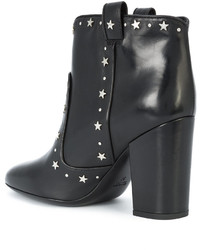 Черные кожаные ботильоны с шипами от Laurence Dacade