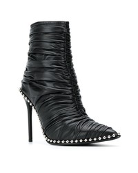 Черные кожаные ботильоны с шипами от Alexander Wang
