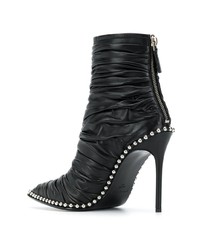 Черные кожаные ботильоны с шипами от Alexander Wang