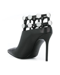 Черные кожаные ботильоны с шипами от Alexander Wang