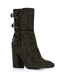 Черные кожаные ботильоны с шипами от Laurence Dacade