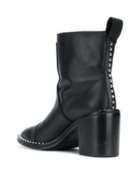 Черные кожаные ботильоны с шипами от Zadig & Voltaire