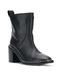 Черные кожаные ботильоны с шипами от Zadig & Voltaire