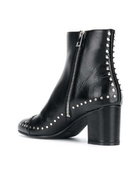 Черные кожаные ботильоны с шипами от Zadig & Voltaire