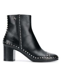 Черные кожаные ботильоны с шипами от Zadig & Voltaire