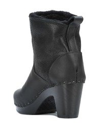 Черные кожаные ботильоны от No.6