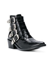 Черные кожаные ботильоны от Toga Pulla