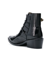 Черные кожаные ботильоны от Toga Pulla