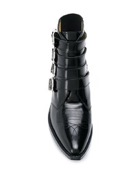 Черные кожаные ботильоны от Toga Pulla