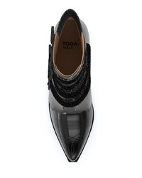 Черные кожаные ботильоны от Toga Pulla