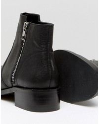 Черные кожаные ботильоны от Asos