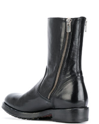 Черные кожаные ботильоны от Officine Creative