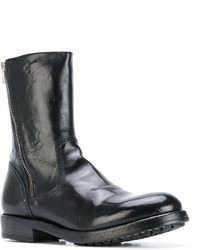 Черные кожаные ботильоны от Officine Creative