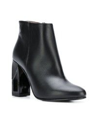 Черные кожаные ботильоны от Albano