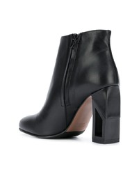 Черные кожаные ботильоны от Albano
