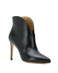 Черные кожаные ботильоны от Francesco Russo