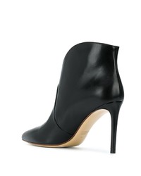 Черные кожаные ботильоны от Francesco Russo
