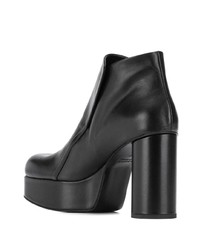 Черные кожаные ботильоны от Jil Sander