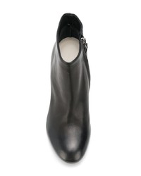 Черные кожаные ботильоны от Del Carlo