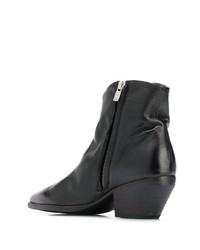Черные кожаные ботильоны от Officine Creative