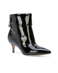 Черные кожаные ботильоны от Paul Andrew