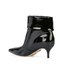 Черные кожаные ботильоны от Paul Andrew