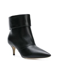 Черные кожаные ботильоны от Paul Andrew