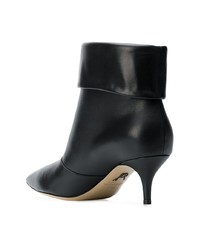 Черные кожаные ботильоны от Paul Andrew