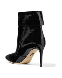 Черные кожаные ботильоны от Paul Andrew