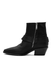 Черные кожаные ботильоны от Golden Goose