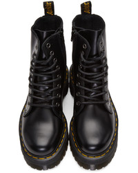 Черные кожаные ботильоны от Dr. Martens