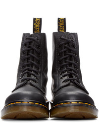 Черные кожаные ботильоны от Dr. Martens